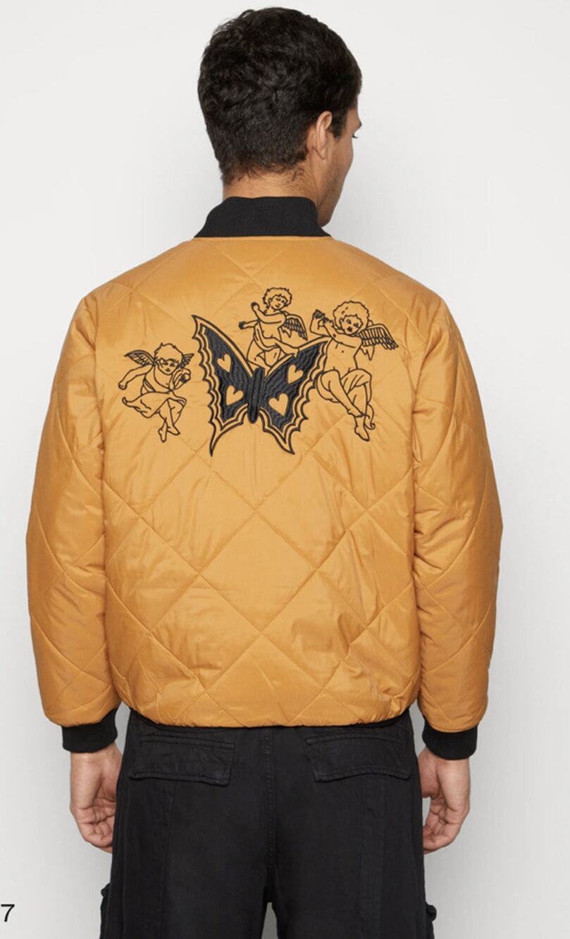 Obey Jacket Bomber Mens Brux Quilted Reversible size large NWT